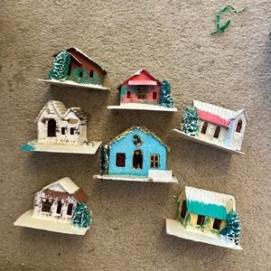 7 vintage Putz houses